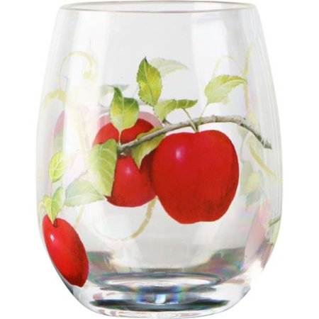 RESTON LLOYD Reston Lloyd 79999 16oz Acrylic Stemless Wine Glass  Harvest Apple  Set of 4 79999 Set
